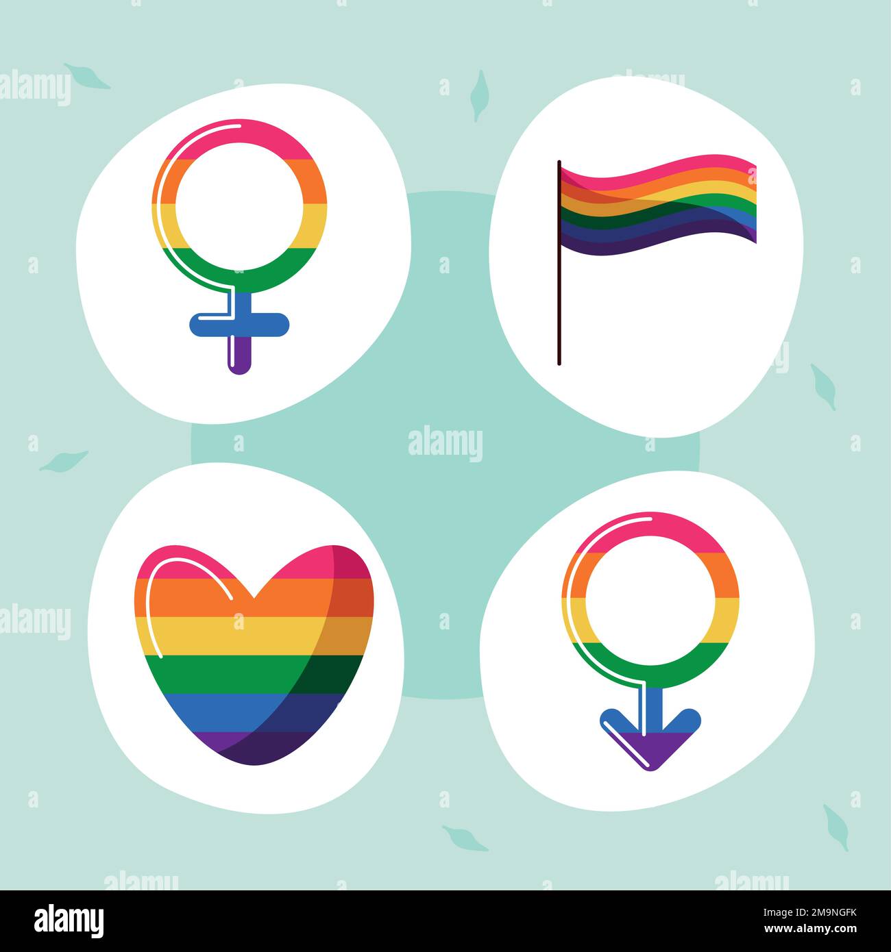 four lgbti community set icons Stock Vector Image & Art - Alamy