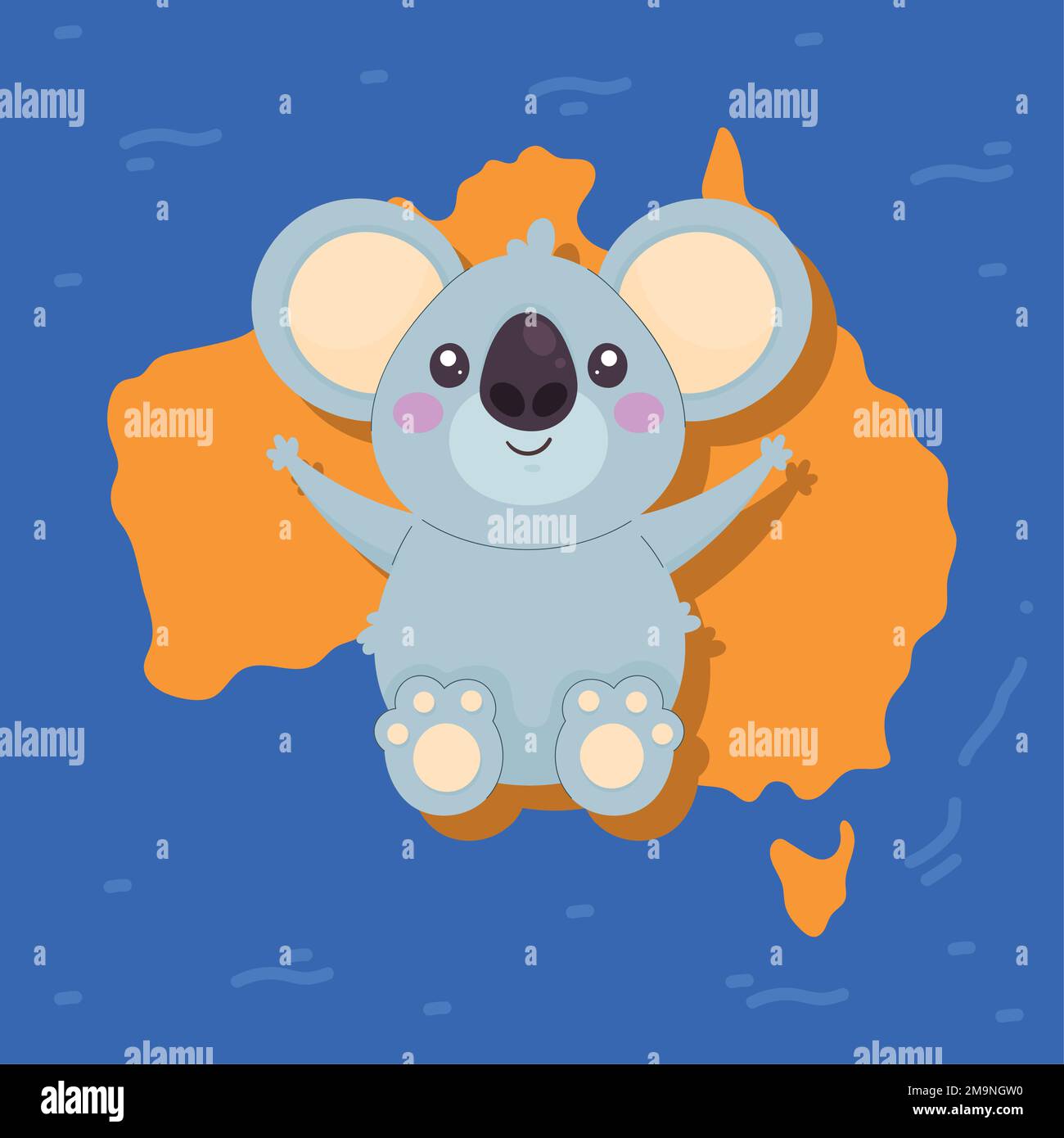 Koala wildlife holding cute Stock Vector Images - Alamy