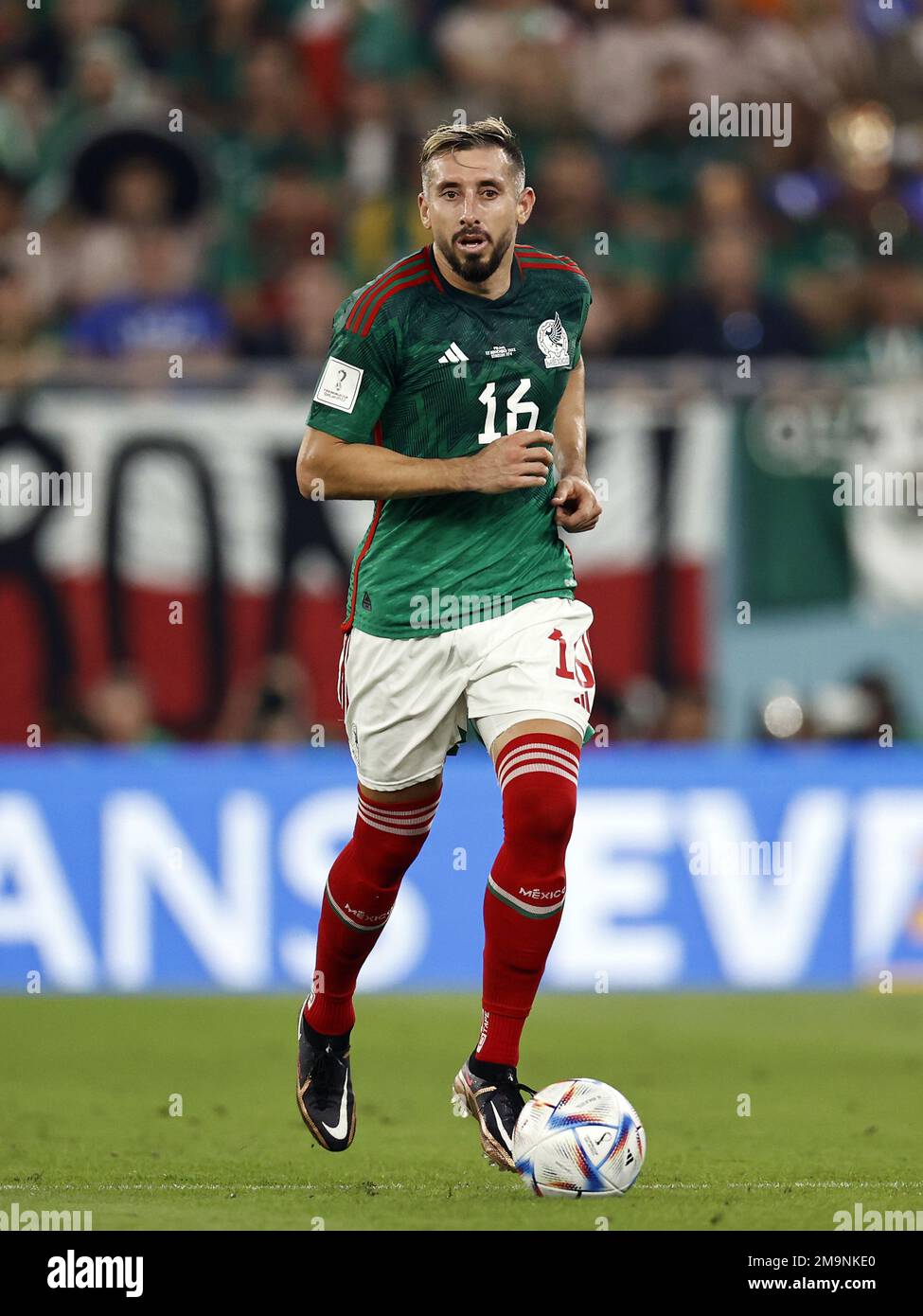 DOHA - Hector Herrera of Mexico during the FIFA World Cup Qatar 2022 group C match between Mexico and Poland at 974 Stadium on November 22, 2022 in Doha, Qatar. AP | Dutch Height | MAURICE OF STONE Stock Photo