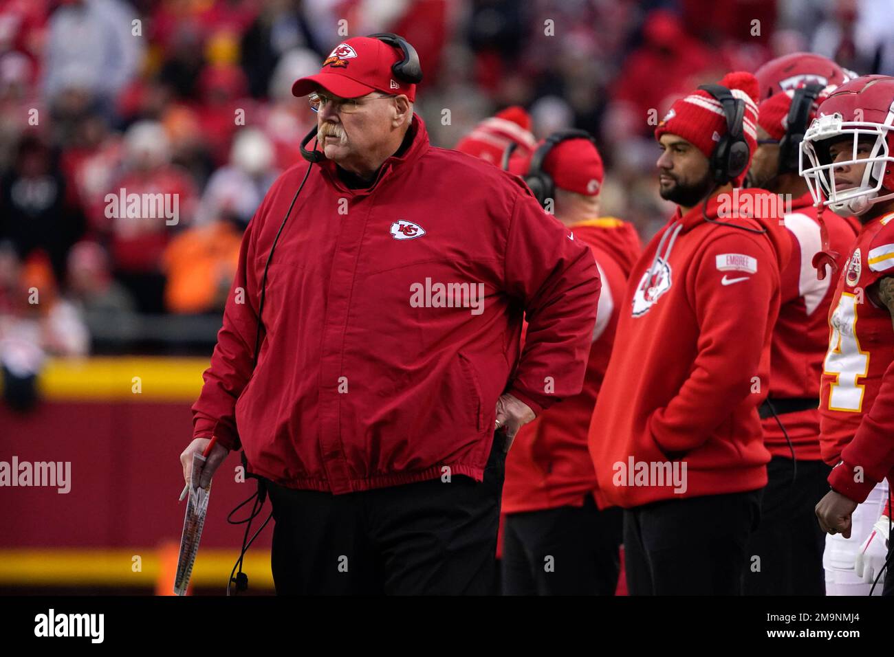 Kansas City Chiefs head coach Andy Reid watches from the sideline