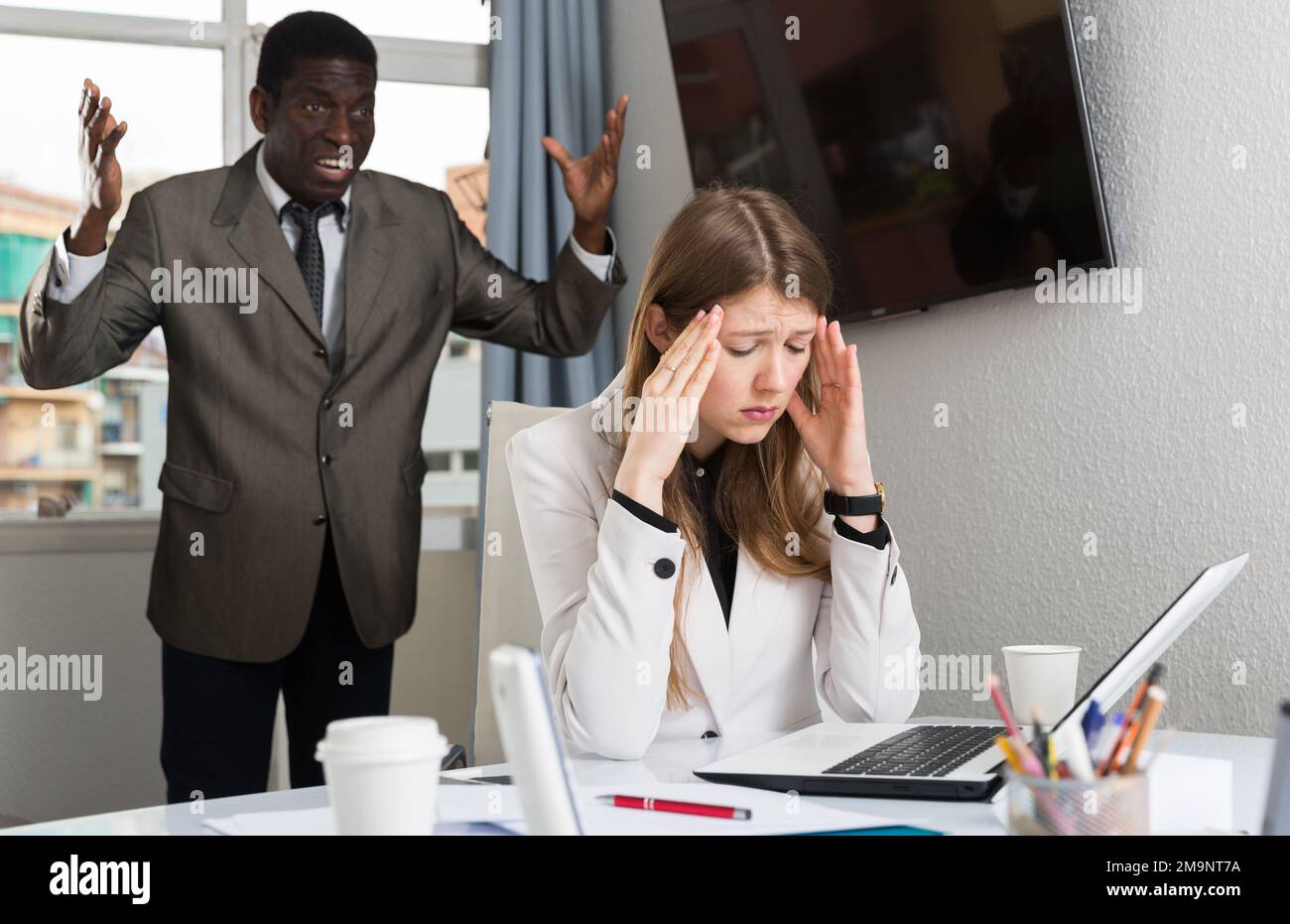 Serious unhappy international young hi-res stock photography and images ...