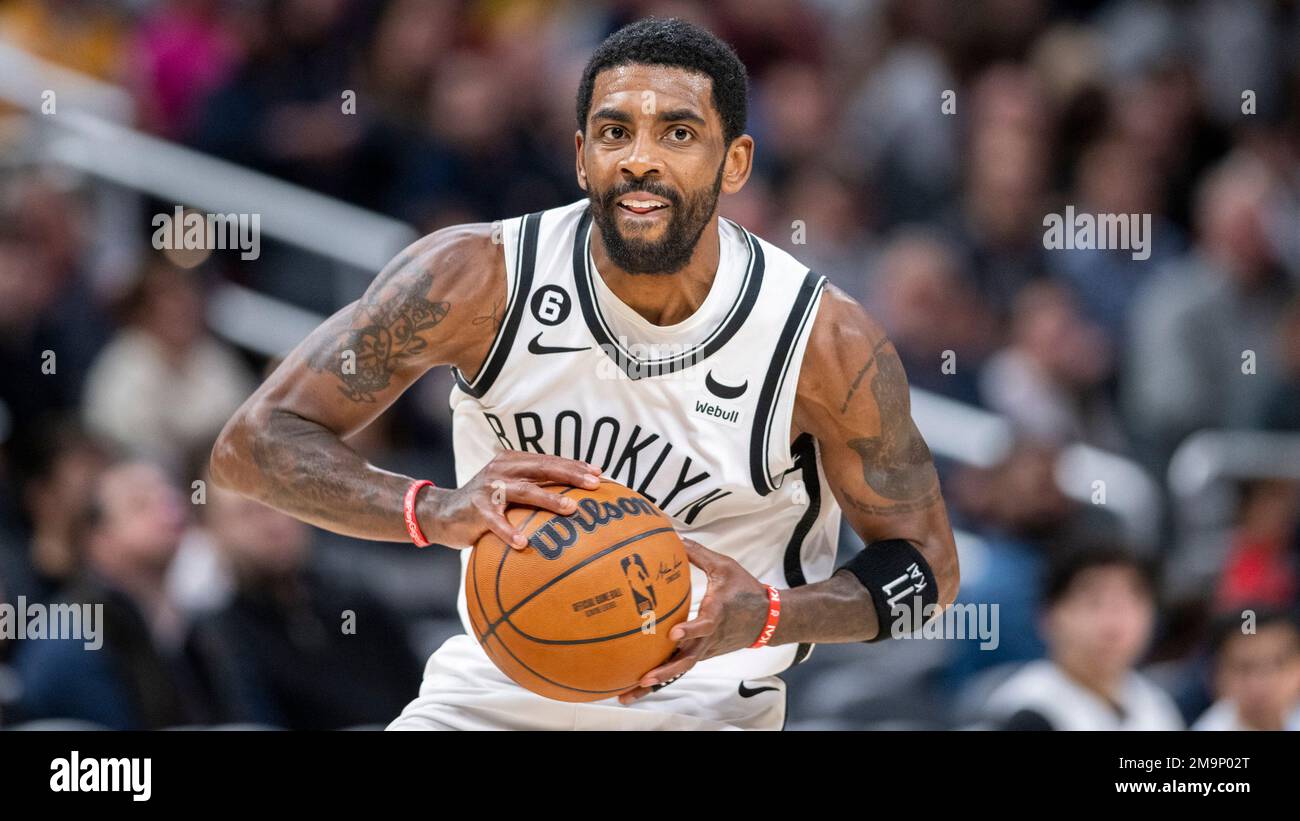 Brooklyn Nets guard Kyrie Irving (11) during an NBA basketball game in