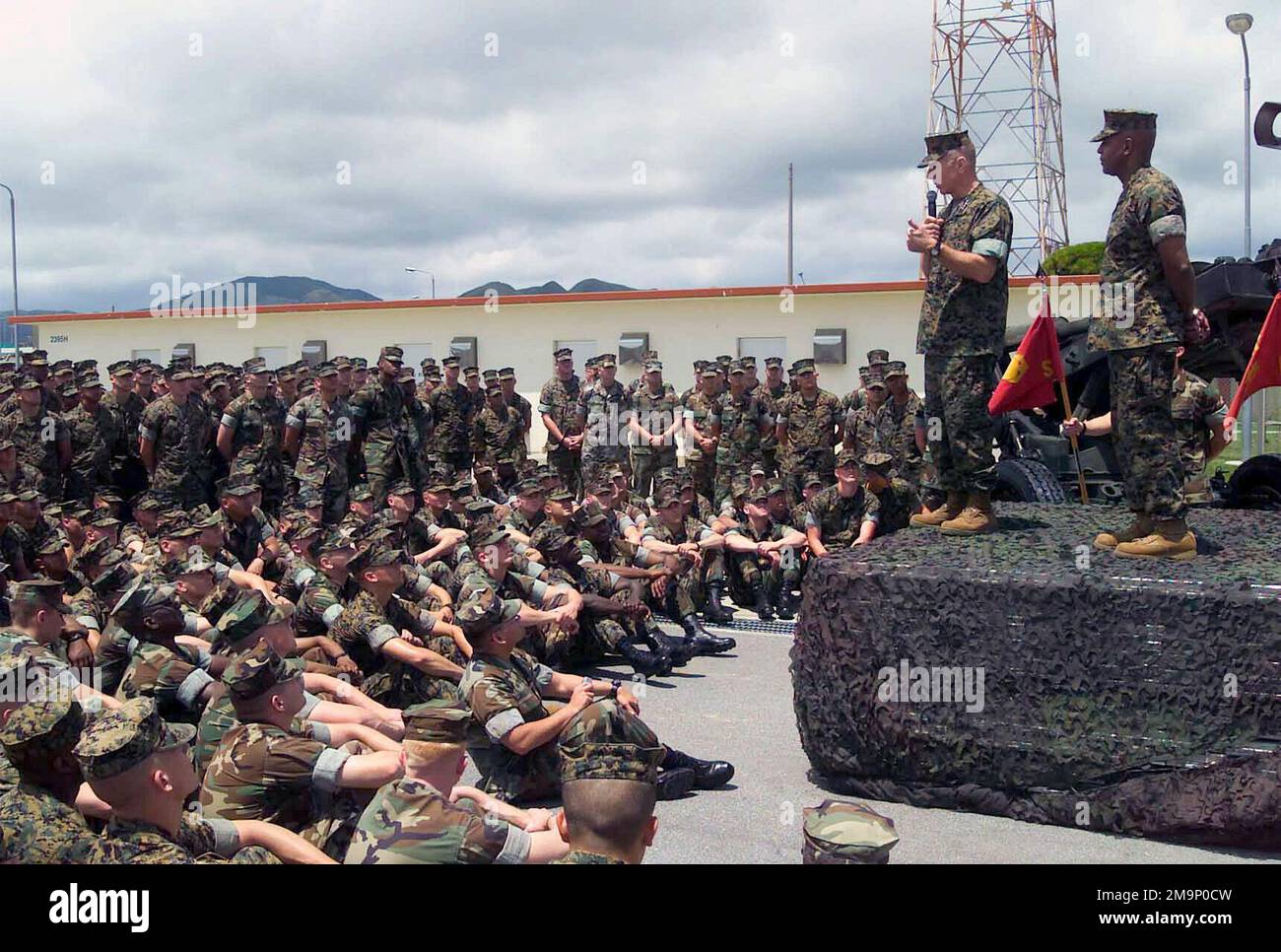 General (GEN) Michael W. Hagee, (standing left), Commandant of the