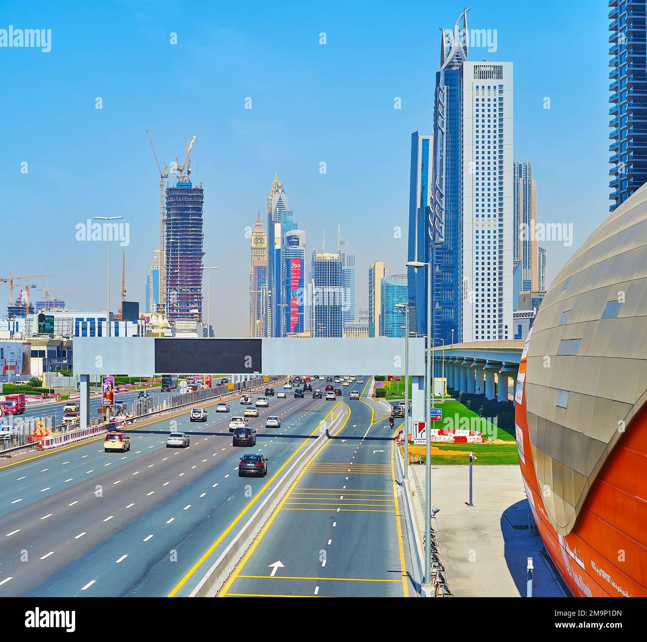 DUBAI, UAE MARCH 6, 2020 The futuristic JAM Tower, Al Hikma Tower