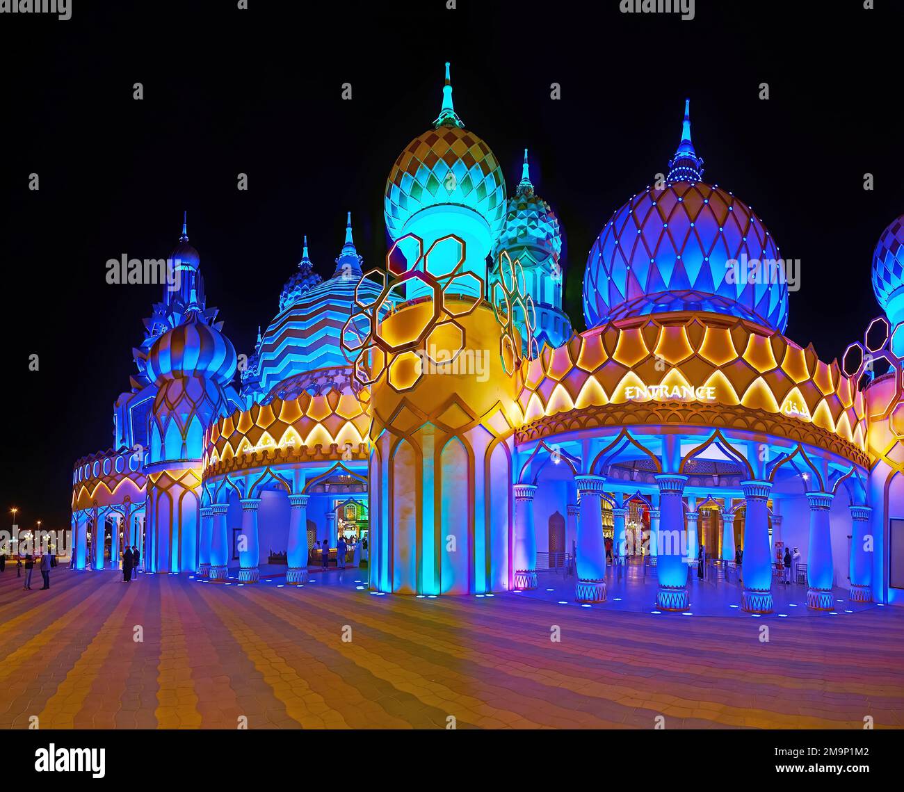 DUBAI, UAE - MARCH 6, 2020: Gate of the World in Global Village Dubai 