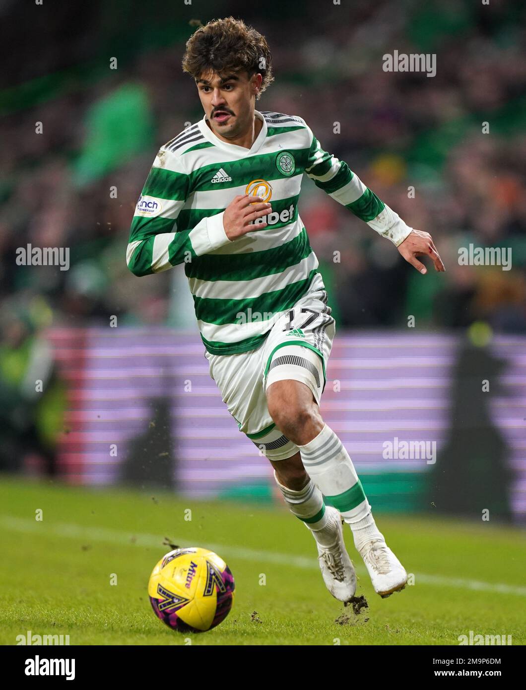 Celtic's Jota during the cinch Premiership match at Celtic Park ...