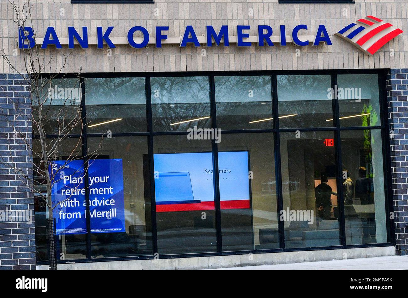 Des Moines, IA, USA. 18th Jan, 2023. View of Bank of America Bank in