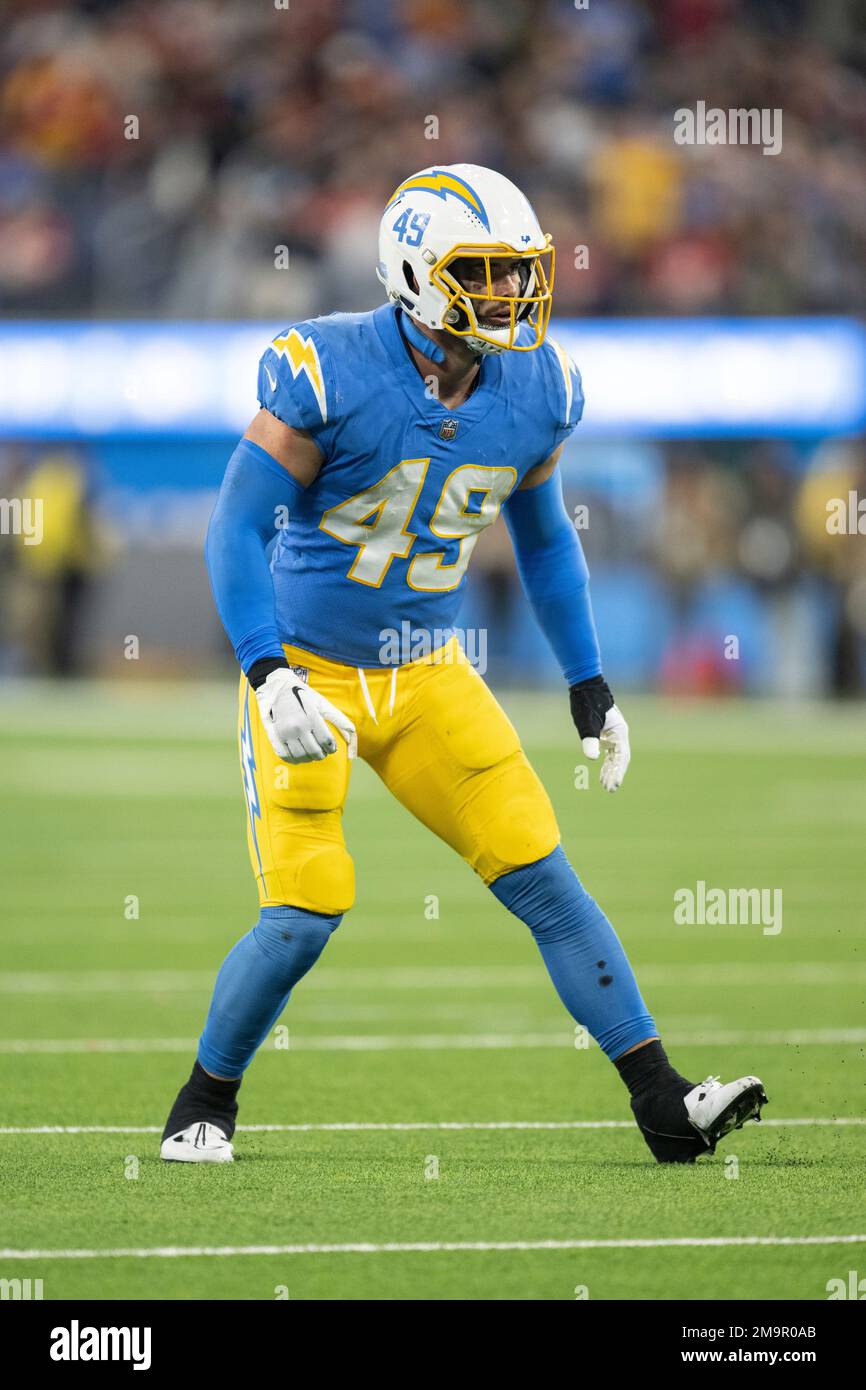 Drue Tranquill Los Angeles Chargers Game-Used #49 Powder Blue Jersey vs.  Kansas City Chiefs on November 20 2022