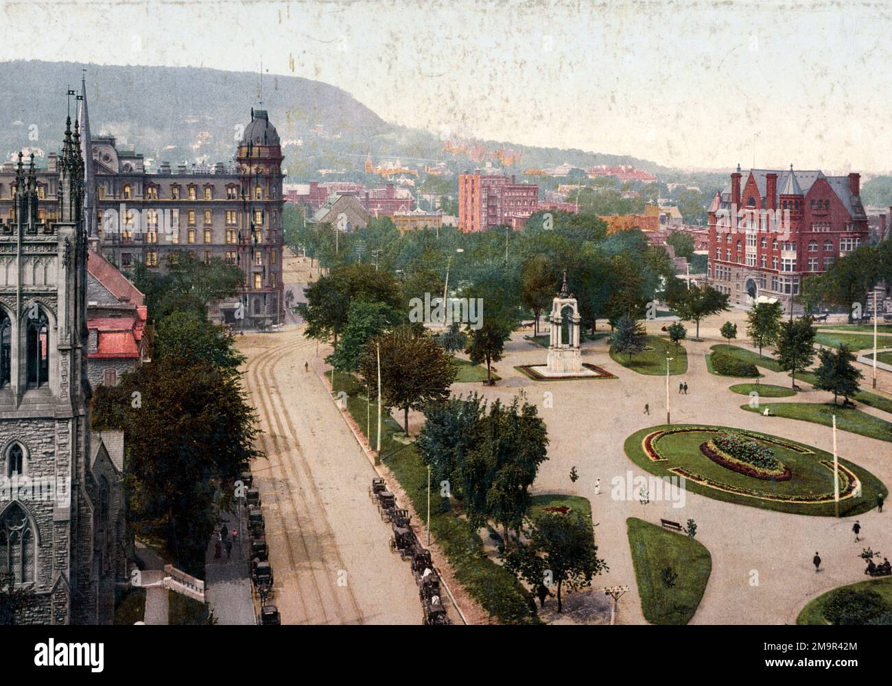Dominion Square. Montreal, Quebec, circa 1901 Stock Photo