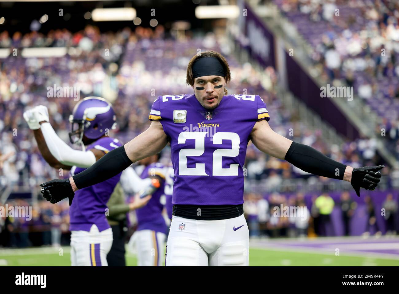 Minnesota Vikings safety Harrison Smith 22 on the field before