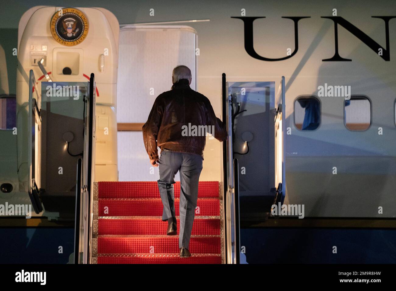 President Joe Biden boards Air Force One at Andrews Air Force Base, Md., on Tuesday, Nov. 22