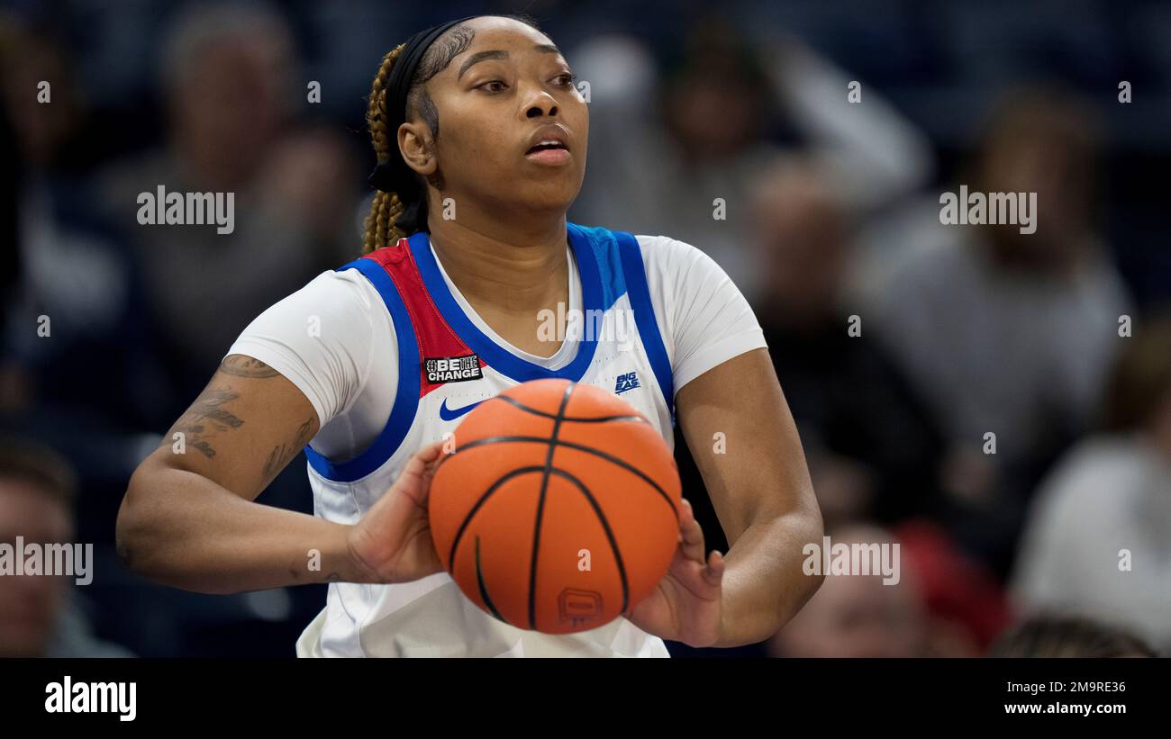 Keke Rimmer of the DePaul University Blue Demons during an NCAA 