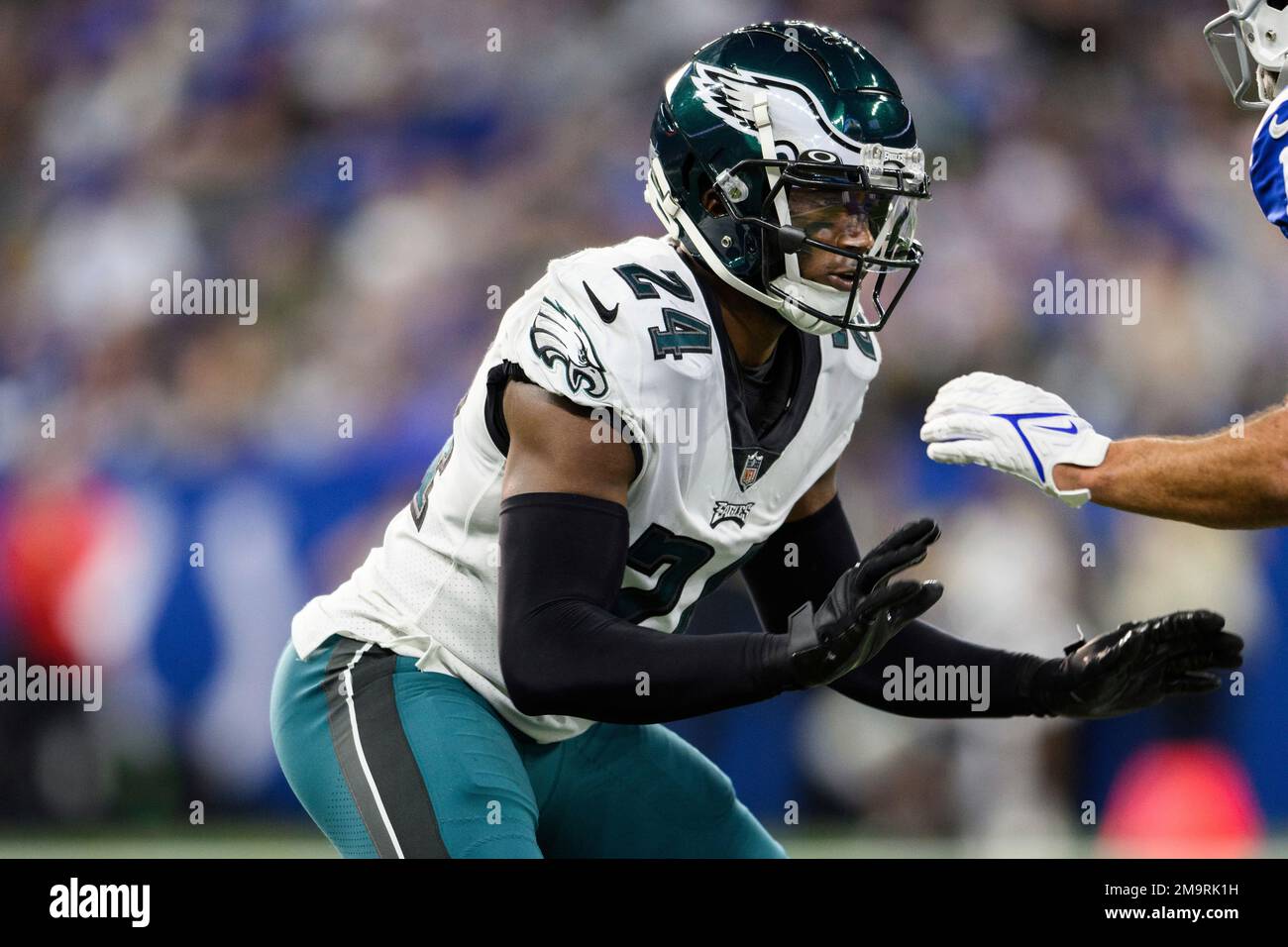 Philadelphia Eagles cornerback James Bradberry (24) lines up on defense during an NFL football