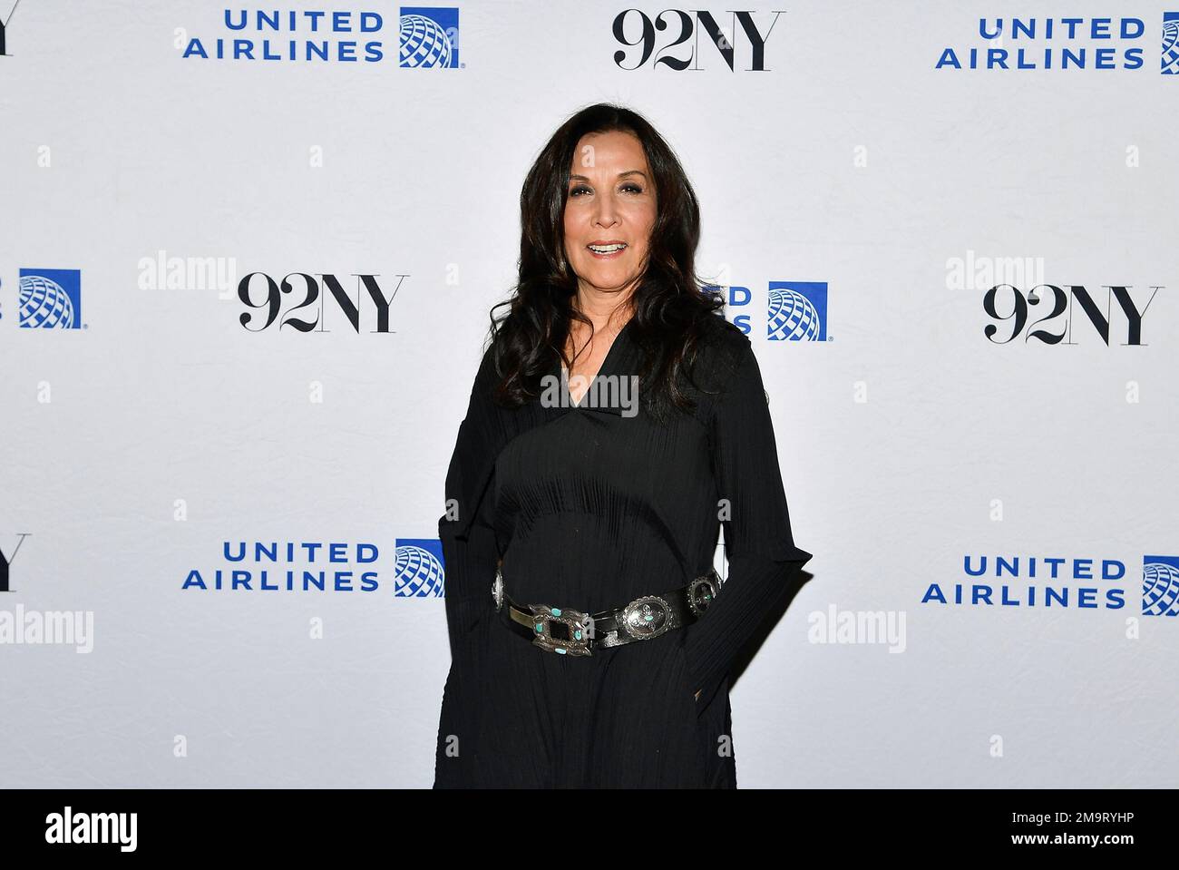 Olivia Harrison poses backstage before discussing her book 