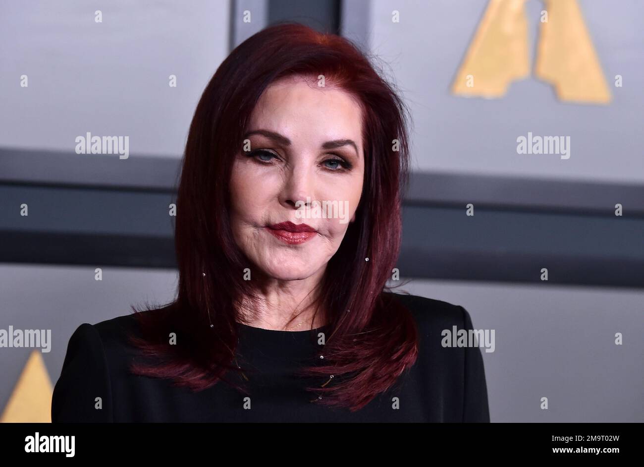 Priscilla Presley arrives at the Governors Awards on Saturday, Nov. 19, 2022, at Fairmont Century Plaza in Los Angeles. (Photo by Jordan Strauss/Invision/AP) Stock Photo