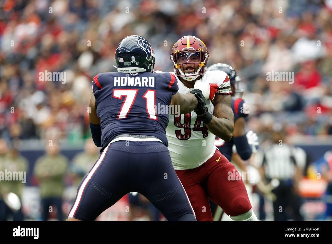 Santa Clara, California, USA. 24th Dec, 2022. Washington Commanders  defensive tackle Daron Payne (94) tackles San Francisco 49ers quarterback  Brock Purdy (13) after he passes ball on Saturday, December 24, 2022, at