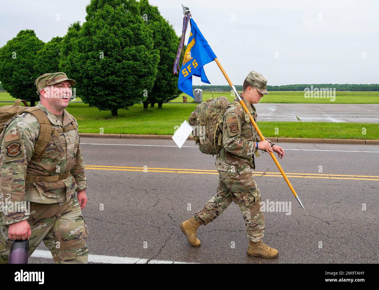 Tech. Sgt. Dakota Johnson (left) and Master Sgt. Sean Loveland, both ...