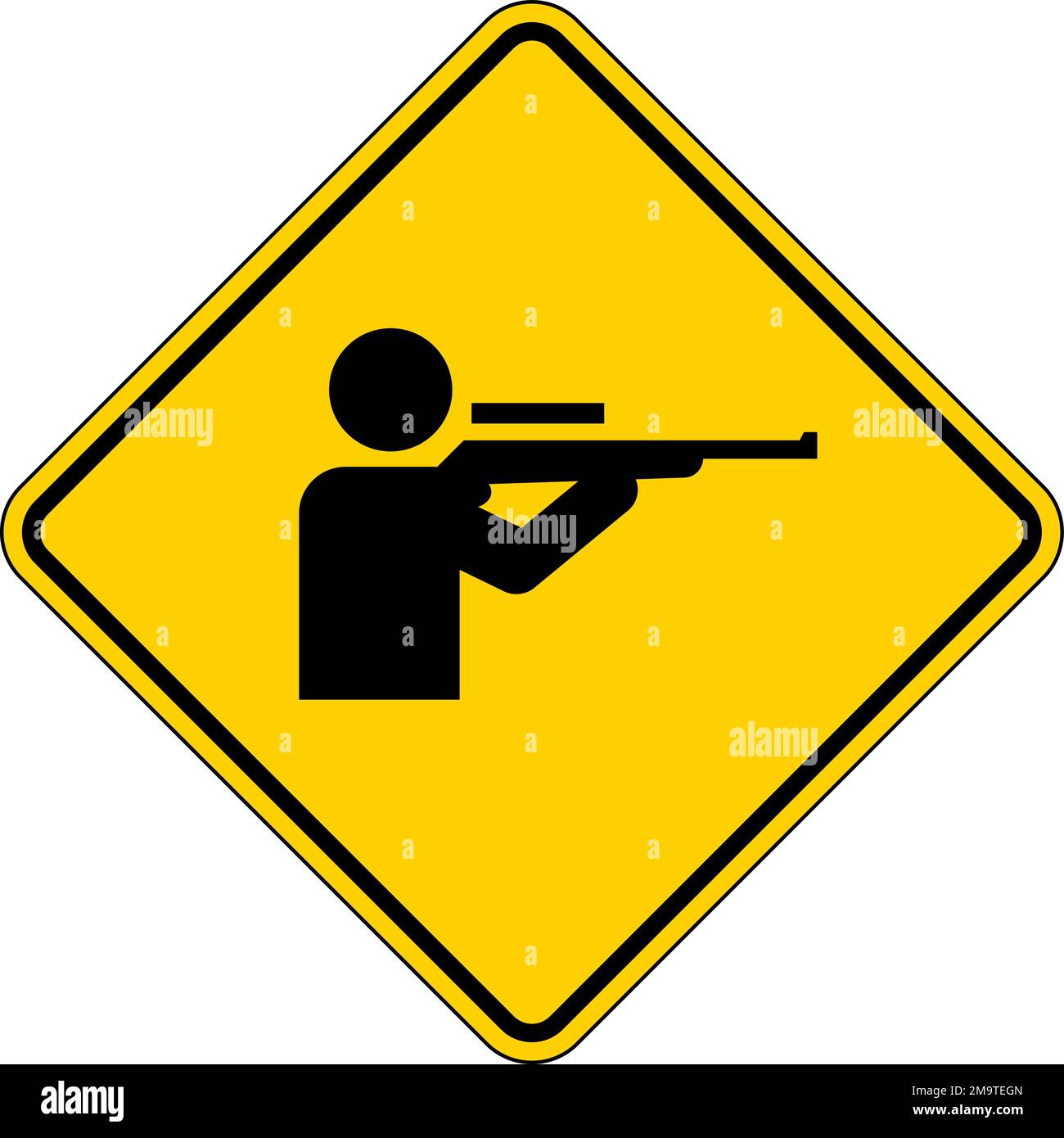 Military firing range warning sign Stock Vector Images Alamy