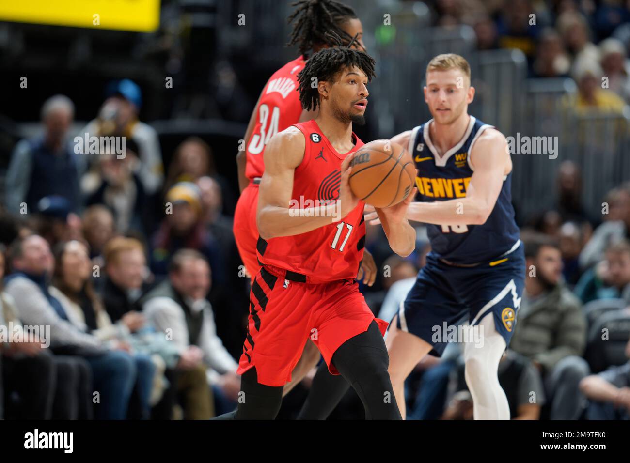 Denver Nuggets forward Jack White (10) in the second half of an NBA  basketball game Wednesday, Oct. 26, 2022, in Denver. (AP Photo/David  Zalubowski Stock Photo - Alamy