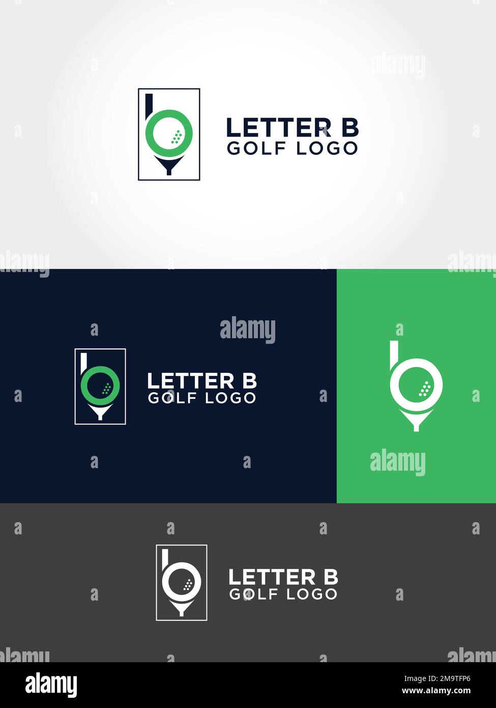 Letter B Golf Logo Design Stock Vector Image & Art - Alamy