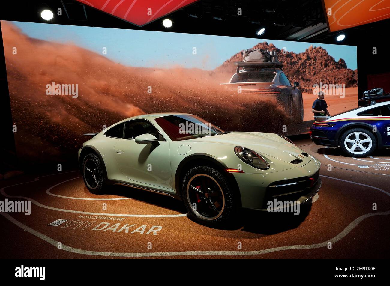 A Porsche 911 Dakar is shown at the AutoMobility LA Auto Show Friday, Nov. 18, 2022, in Los