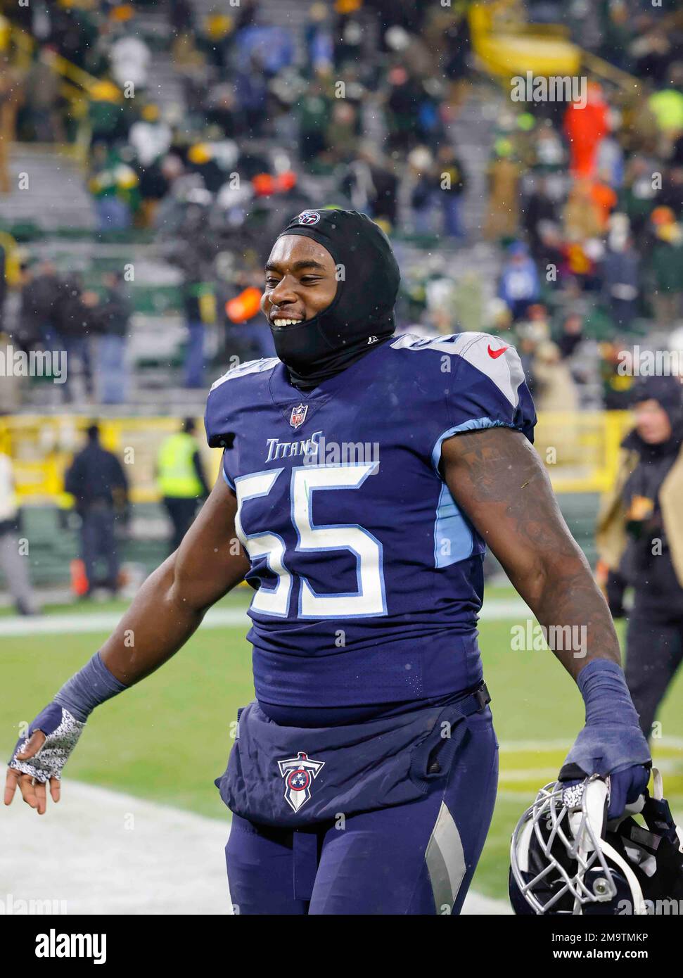 Tennessee Titans guard Aaron Brewer (55) after an NFL football game against  the Green Bay Packers Thursday, Nov. 17, 2022, in Green Bay, Wis. (AP  Photo/Jeffrey Phelps Stock Photo - Alamy