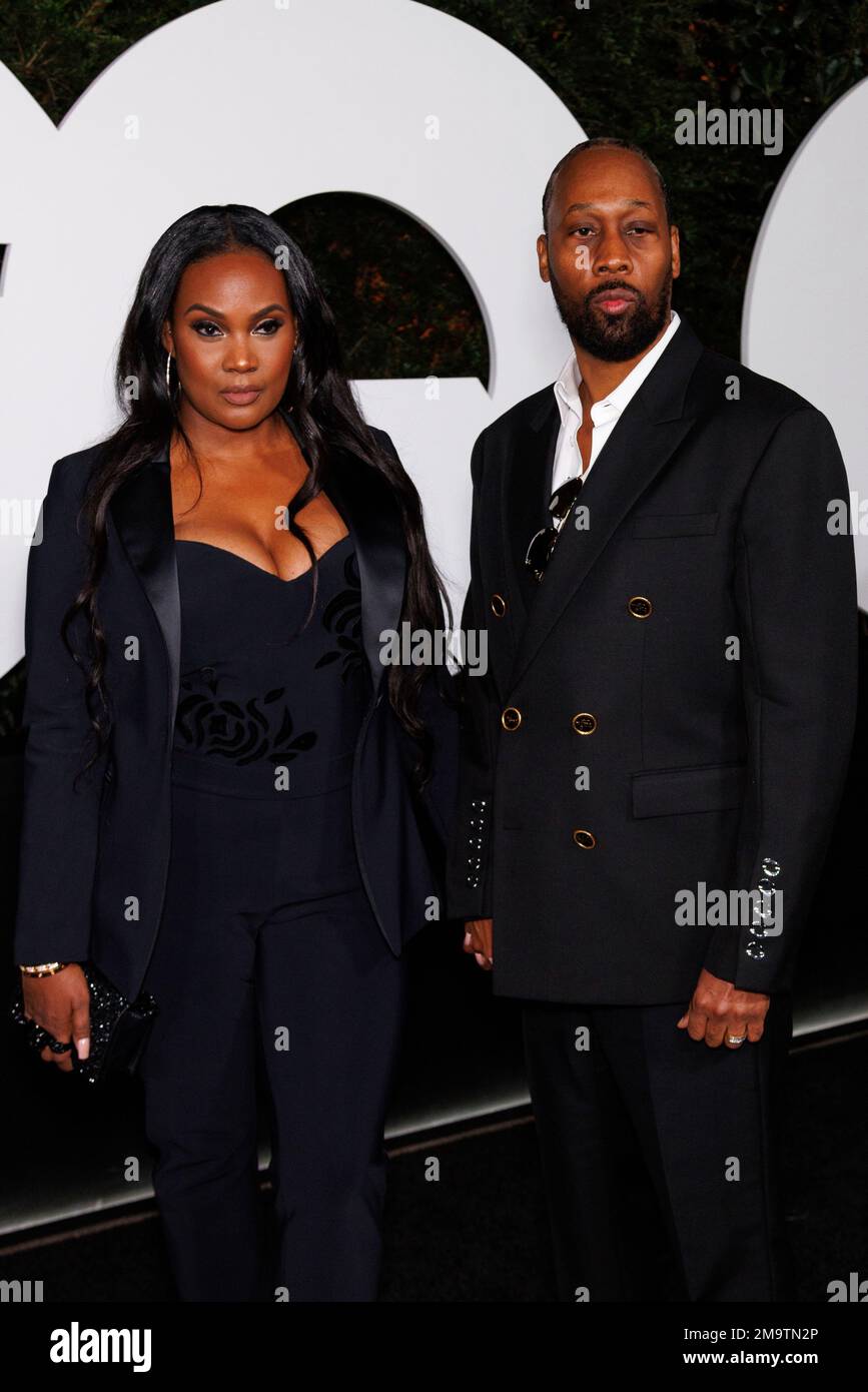 Talani Rabb, left and RZA arrive at the 2022 GQ Men of the Year Party on Thursday, Nov.17, 2022