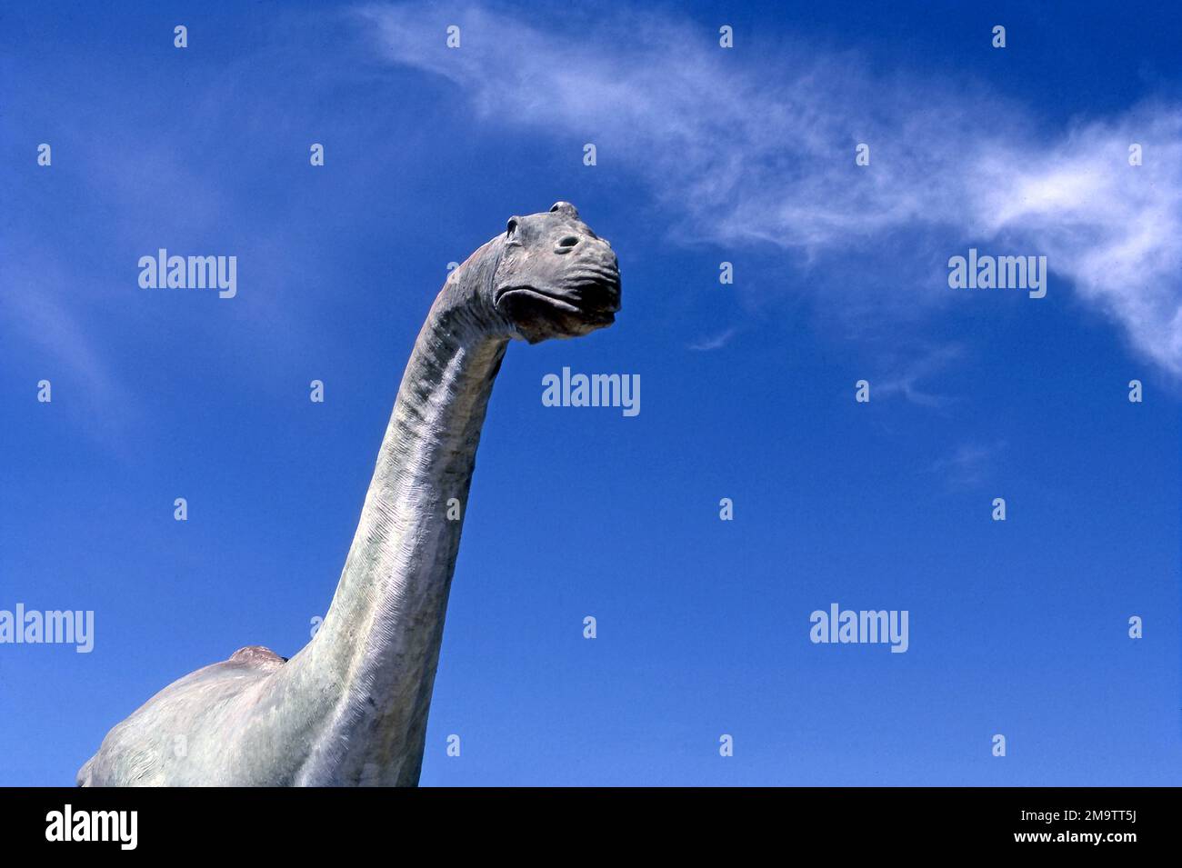 Replica dinosaur in the desert en route to Palm Springs in Banning, CA