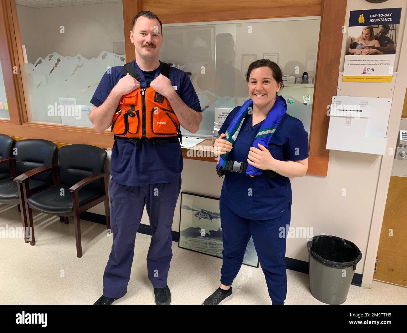 Coast Guard Base Ketchikan Detachment Juneau personnel wearing life