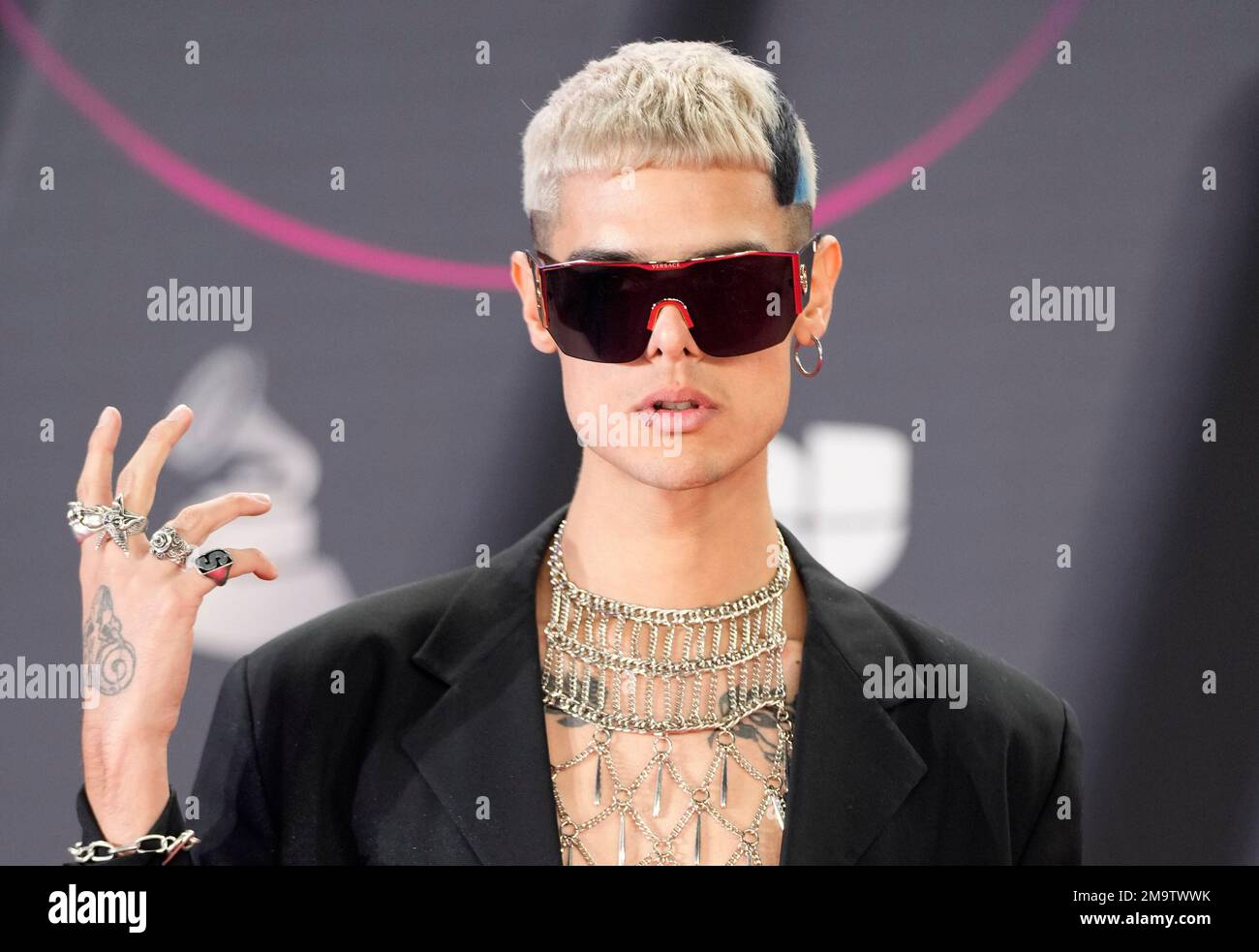 Ca7riel arrives at the 23rd annual Latin Grammy Awards at the Mandalay