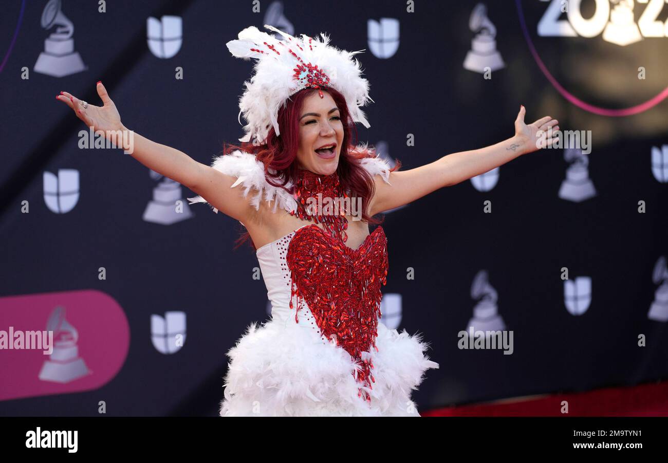 Vanessa Anez arrives at the 23rd annual Latin Grammy Awards at the