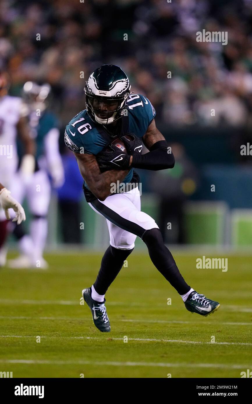 Philadelphia Eagles' Quez Watkins in action during an NFL football game