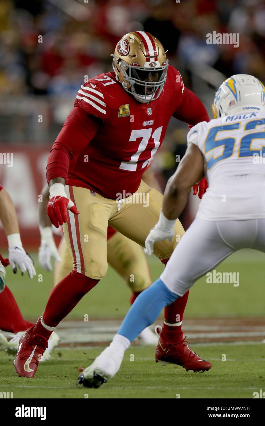 San Francisco 49ers offensive tackle Trent Williams (71) blocks