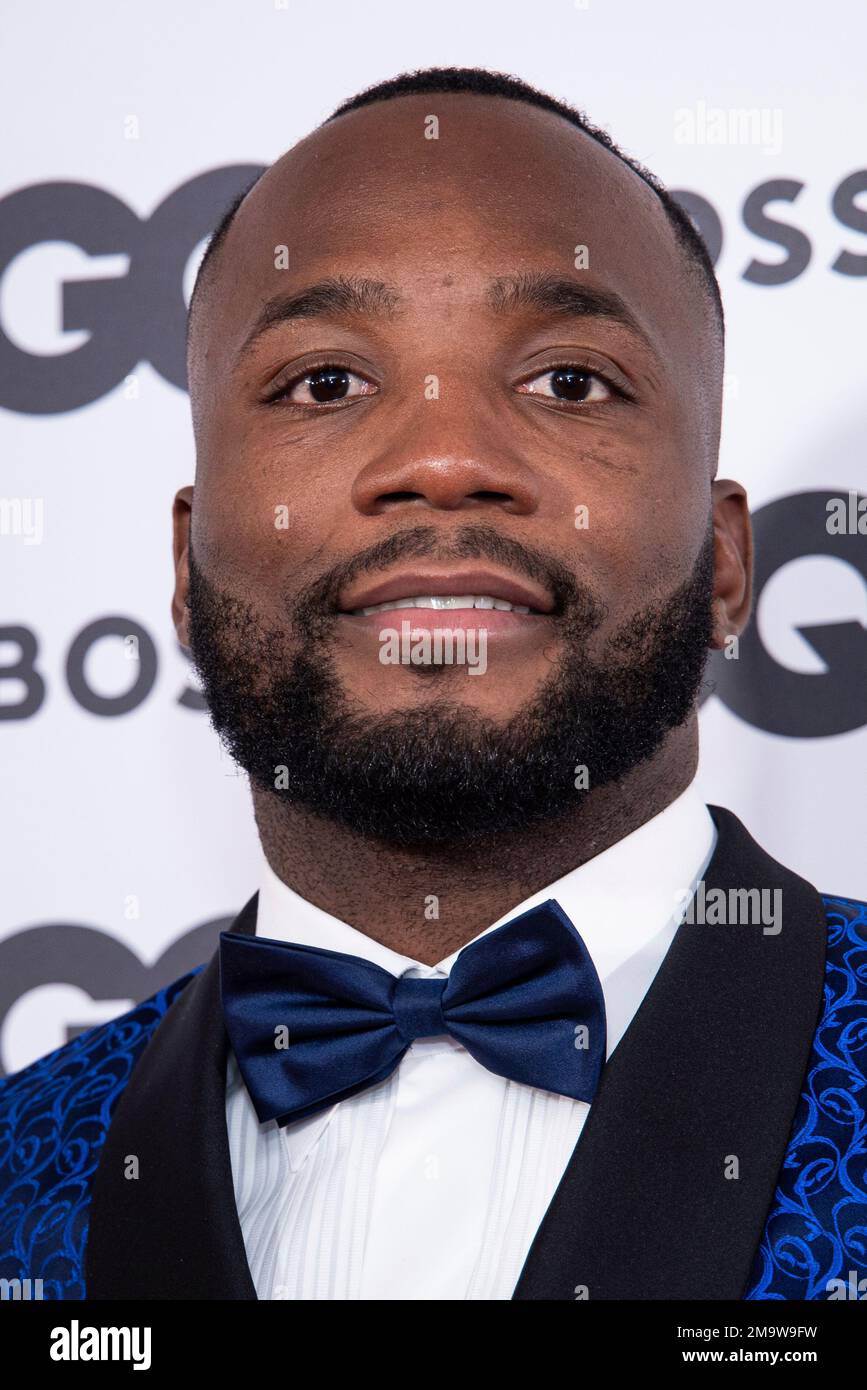 Leon Edwards poses for photographers upon arrival at the GQ Men of the