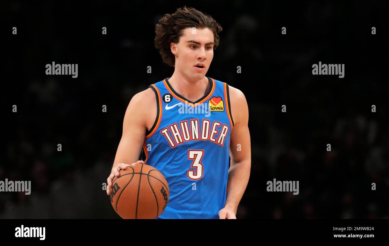 Oklahoma City Thunder guard Josh Giddey (3) during an NBA basketball ...