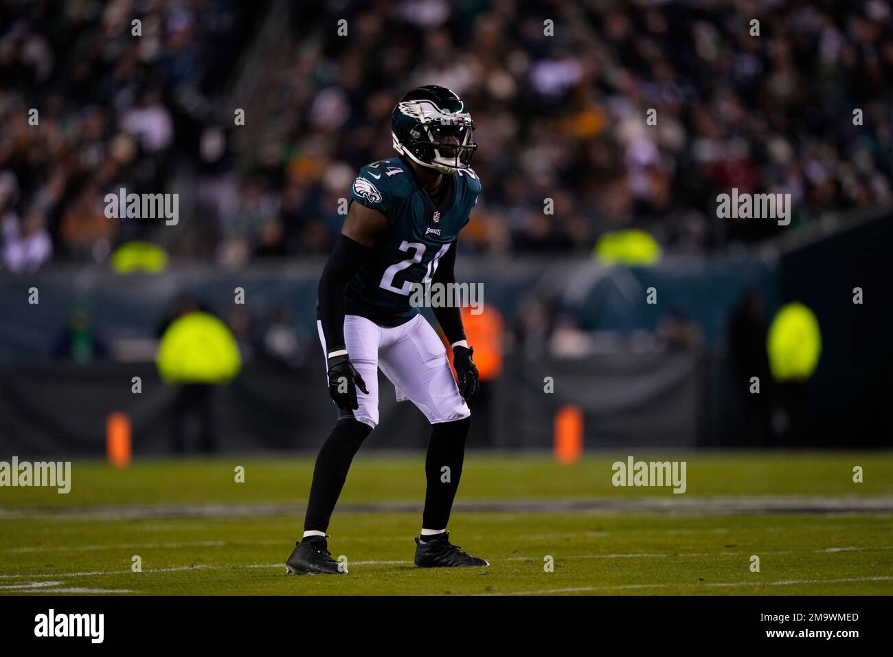 Philadelphia Eagles' James Bradberry reacts during an NFL divisional round  playoff football game, Saturday, Jan. 21, 2023, in Philadelphia. (AP  Photo/Matt Slocum Stock Photo - Alamy