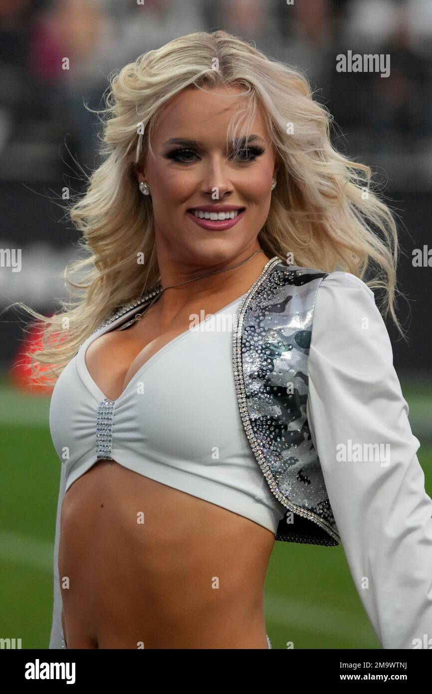 Oakland Raiders cheerleaders perform during the first half of an NFL  football game between the …