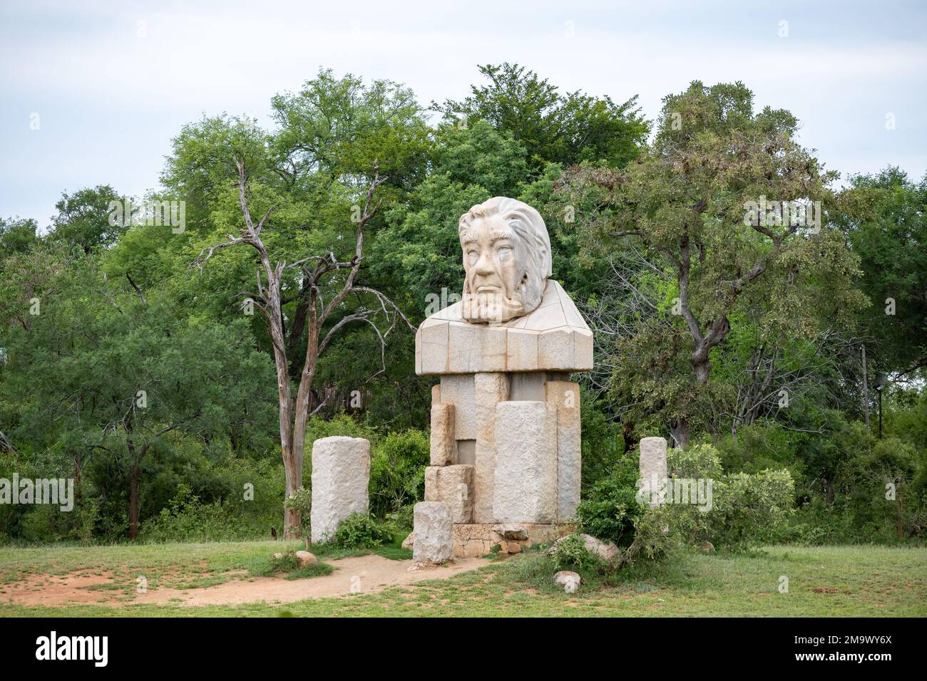 Statue of Paul Kruger at the Kruger National Park, South Africa. Stock Photo