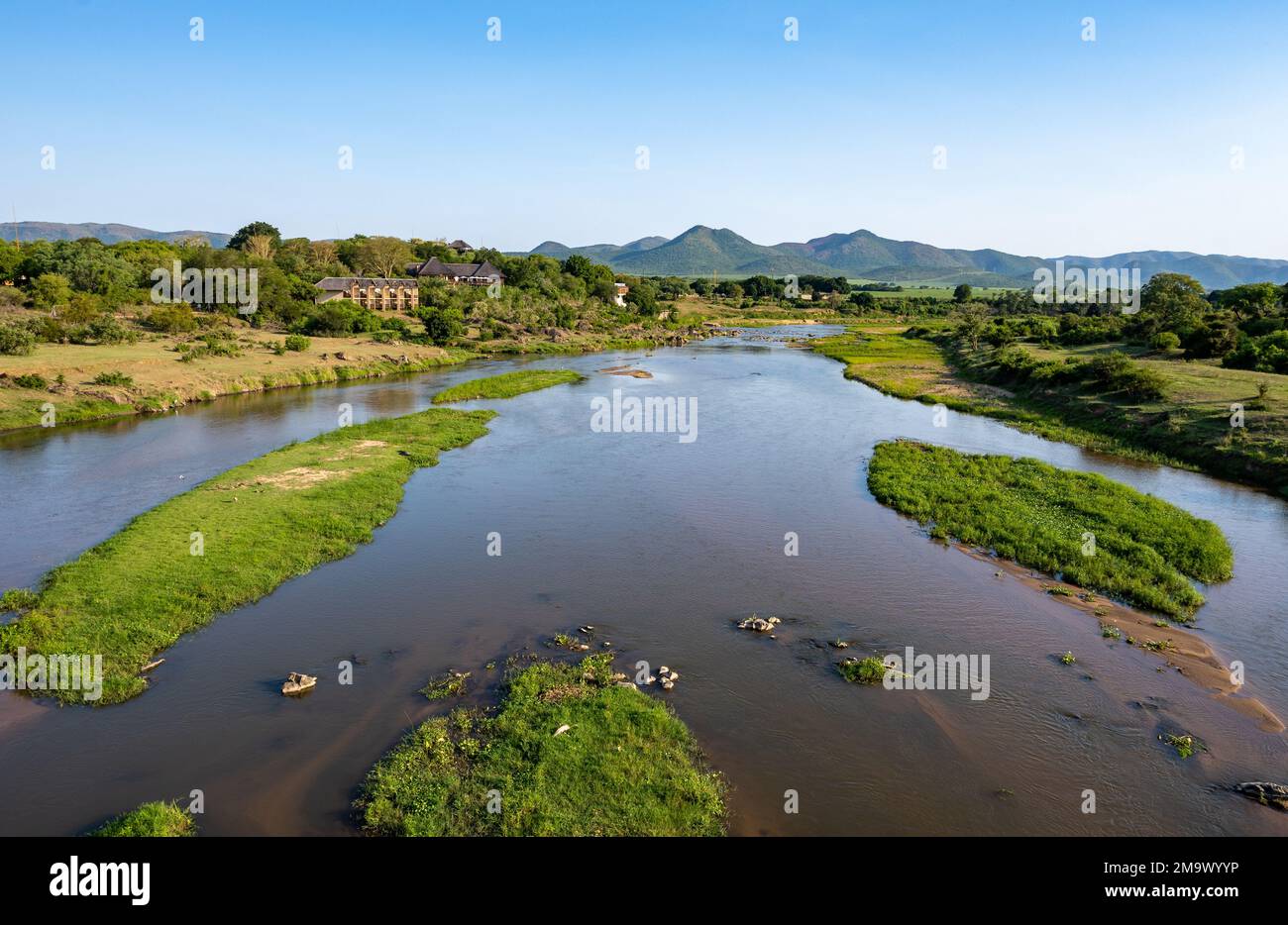 The Crocodile River at Kruger National Park, South Africa. Stock Photo