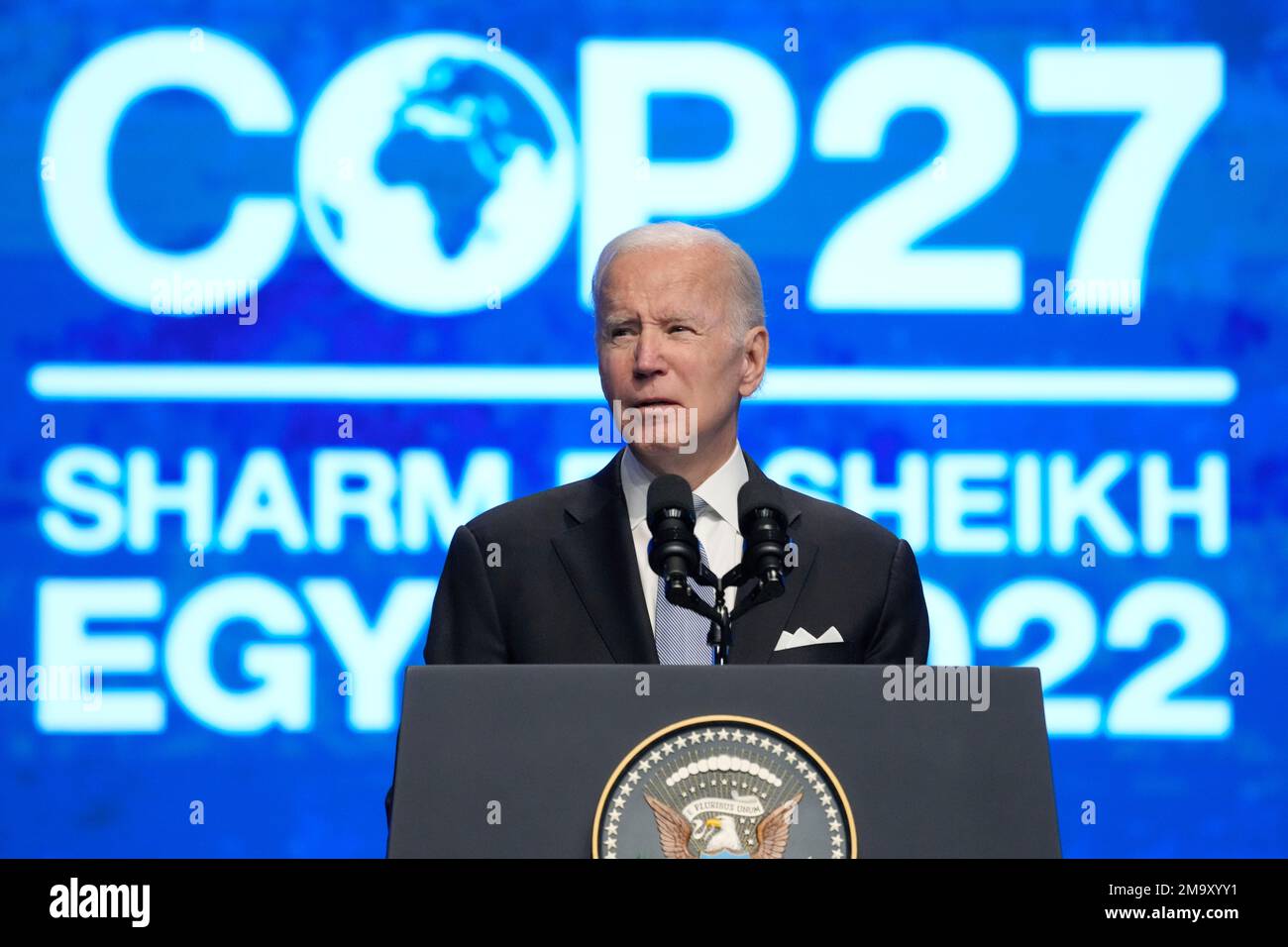 President Joe Biden speaks at the COP27 U.N. Climate Summit, Friday ...