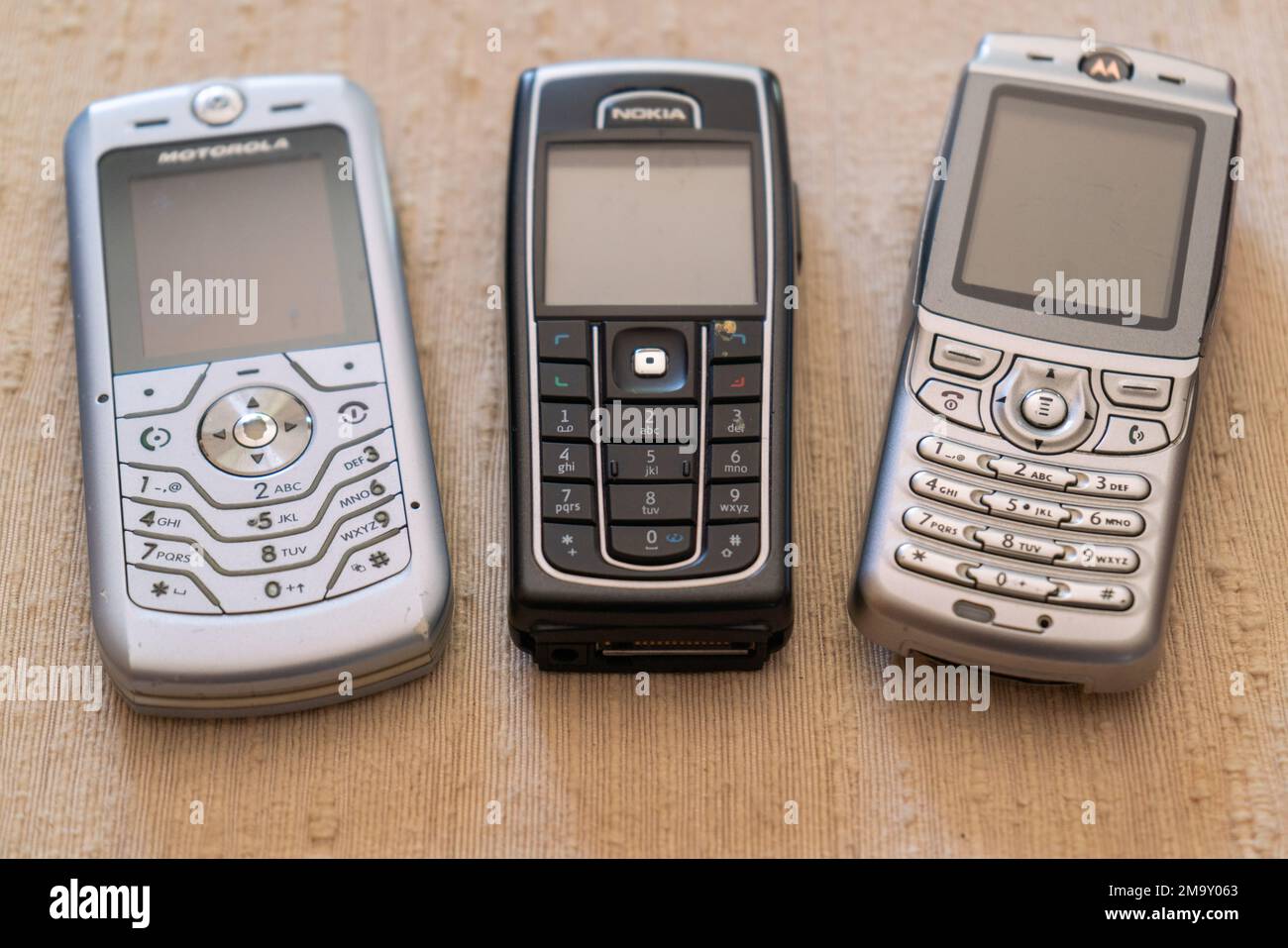 Old Nokia and Motorola mobile phones for recycling Stock Photo Alamy