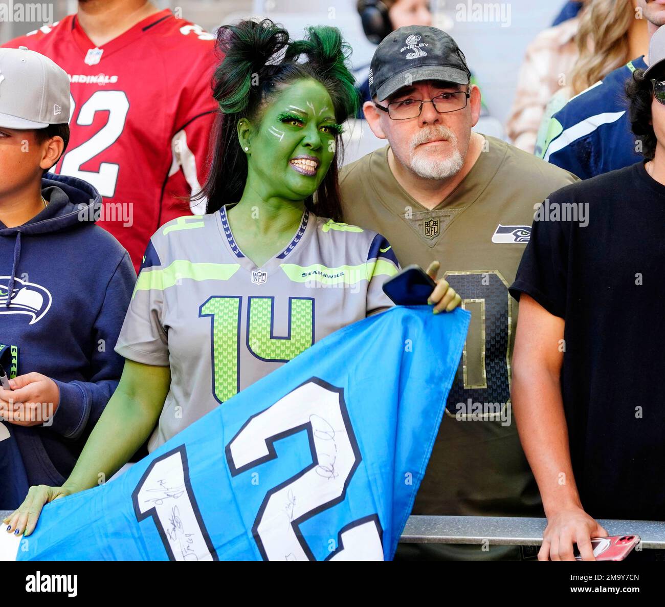 Atlanta Falcons fans watch their team warm up before the Falcons-Arizona  Cardinals game at University of Phoenix Stadium in Glendale, Arizona on  October 27, 2013. UPI/Art Foxall Stock Photo - Alamy