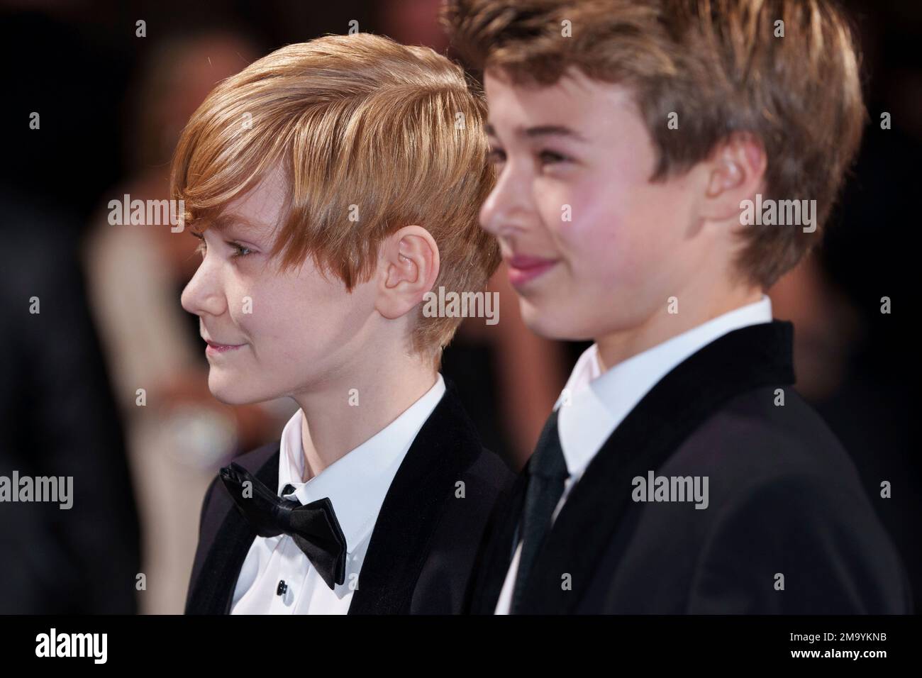 Timothy Sambor Will Powell, left, and Timothee Sambor pose for photographers upon ...