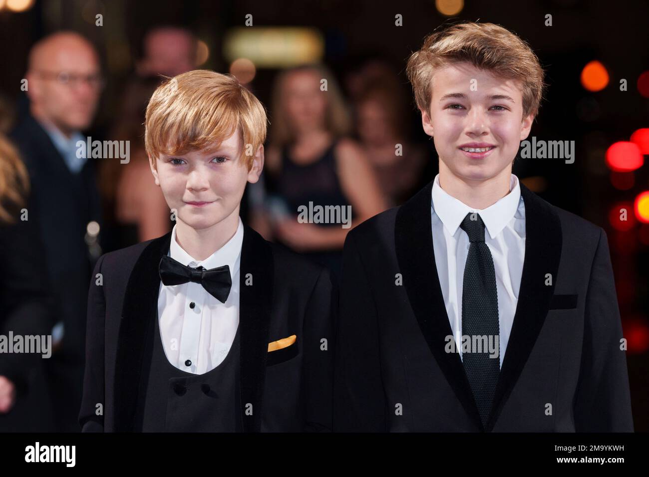 Timothy Sambor Will Powell, left, and Timothee Sambor pose for photographers upon ...