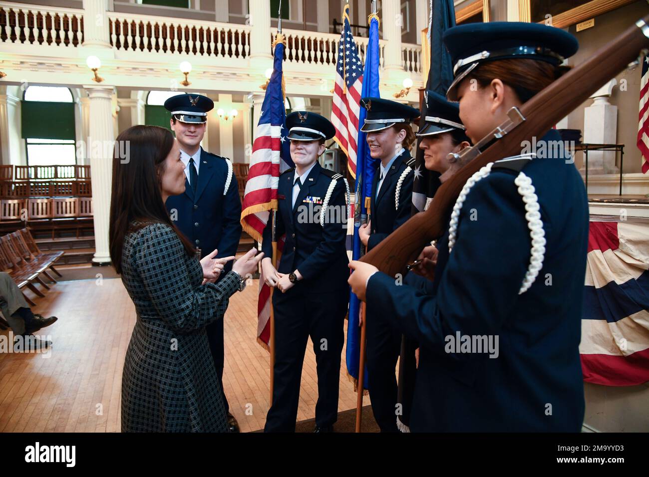 Under Secretary of the Air Force Gina Ortiz Jones speaks with Boston ...
