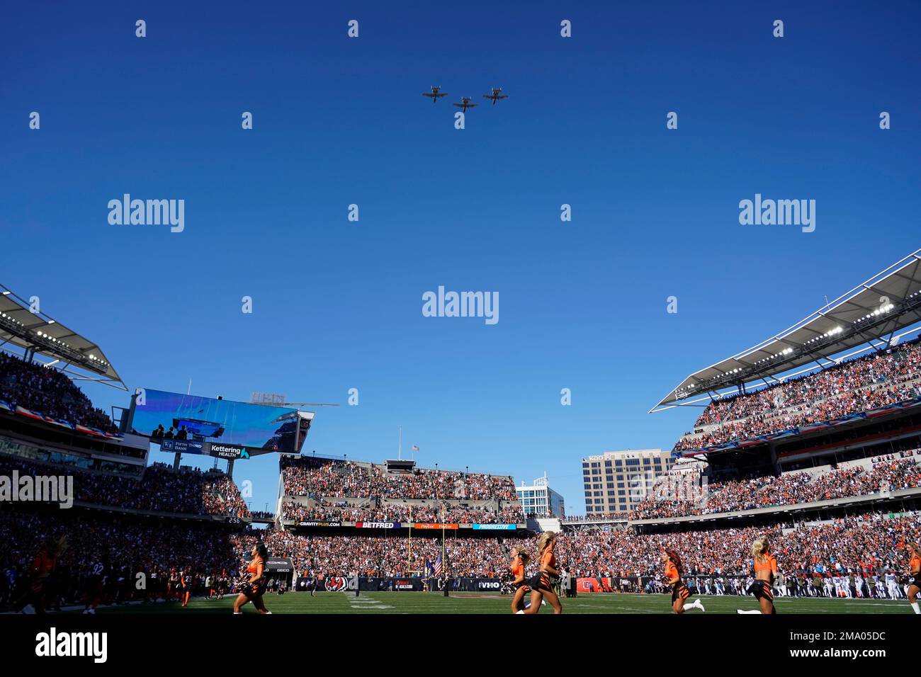 three-a-10-aircraft-fly-over-the-cincinnati-bengals-stadium-prior-to-an