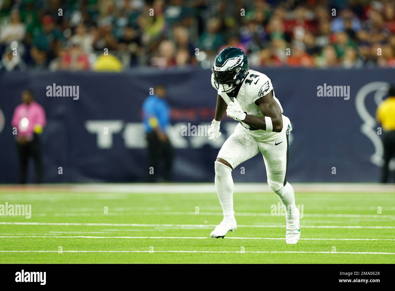 Philadelphia Eagles wide receiver A.J. Brown (11) runs a pass route