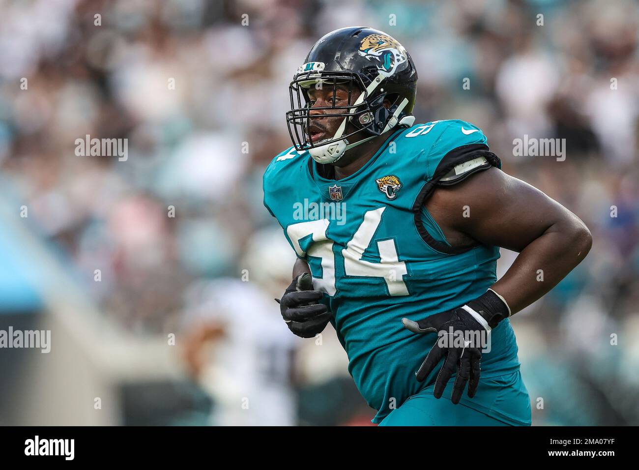 Jacksonville Jaguars defensive tackle Folorunso Fatukasi (94) during the  first half of an NFL football game against the Detroit Lions, Sunday, Dec.  4, 2022, in Detroit. (AP Photo/Duane Burleson Stock Photo - Alamy