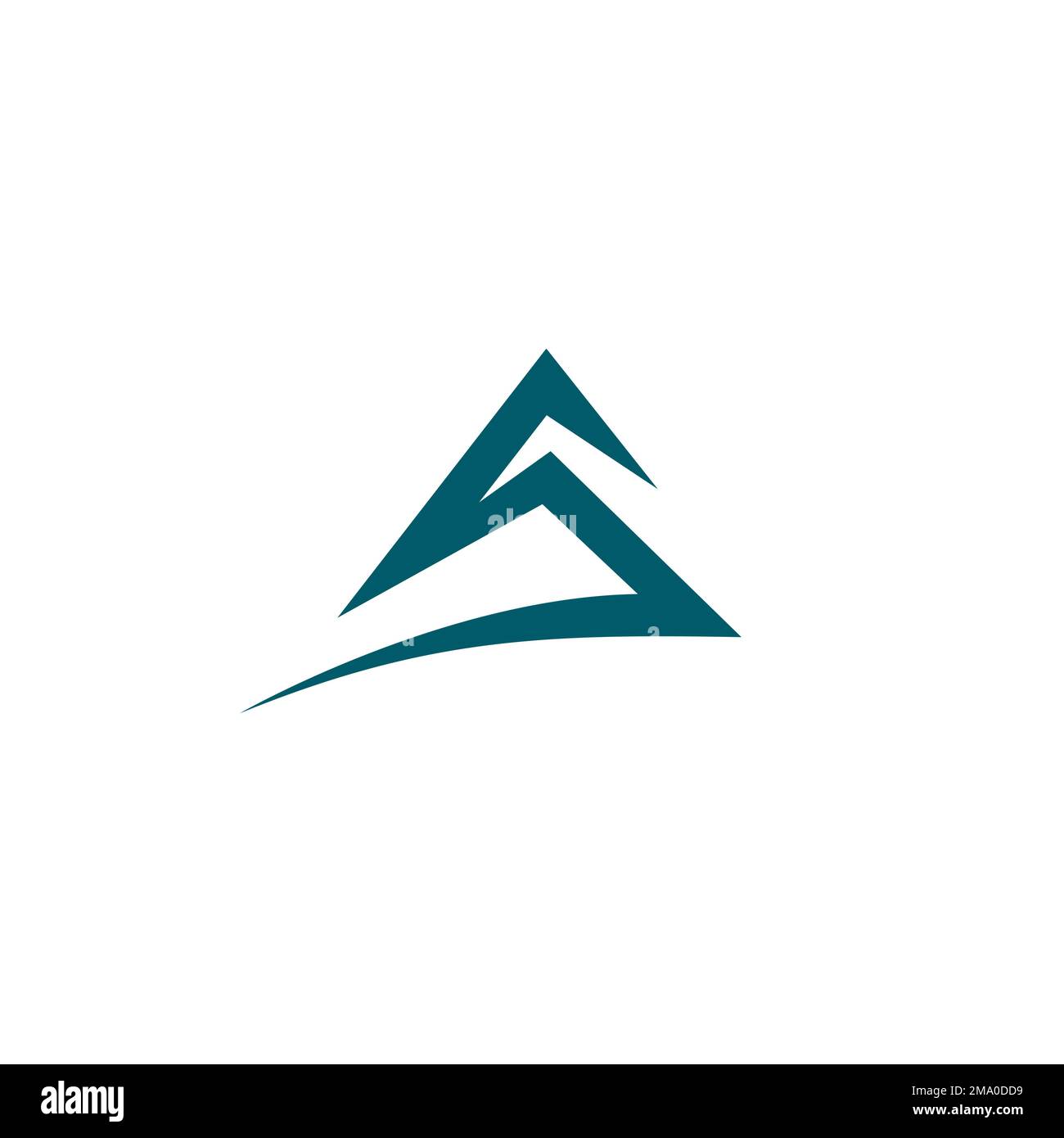 S Mountain Logo Simple and Modern Design Stock Vector