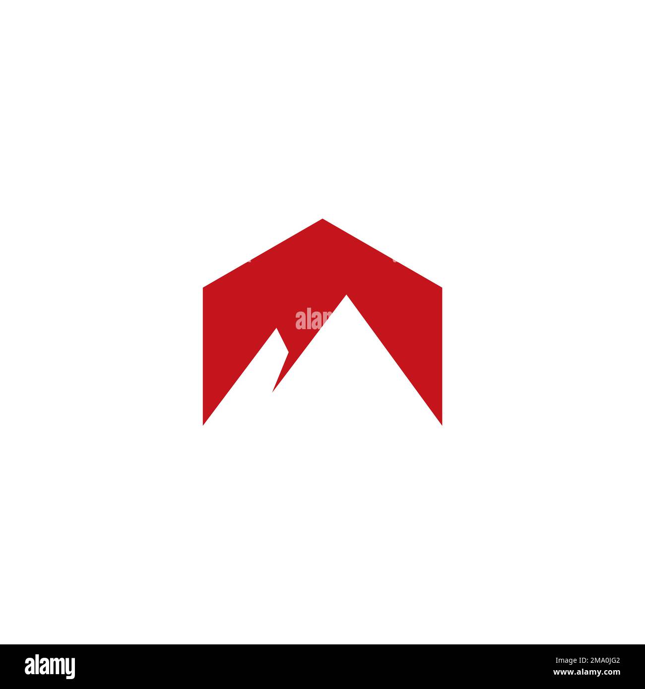 Mountain Abstract Logo Design Letter A Mountain Stock Vector